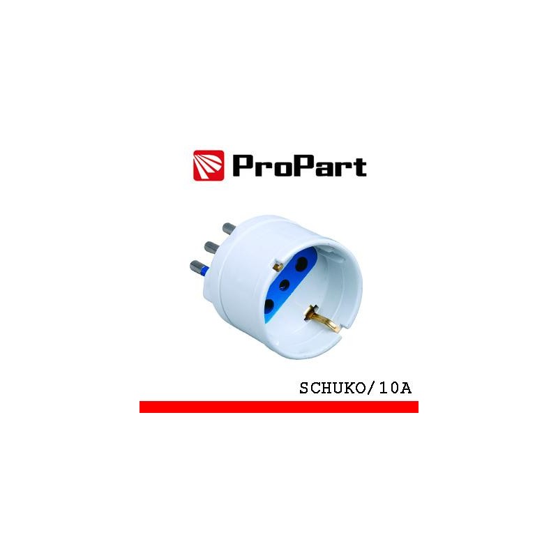 Adattatore schuko spina10A 