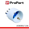 Adattatore schuko spina10A 