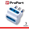 Adattatore triplo 3pos bipasso spina16A polybag