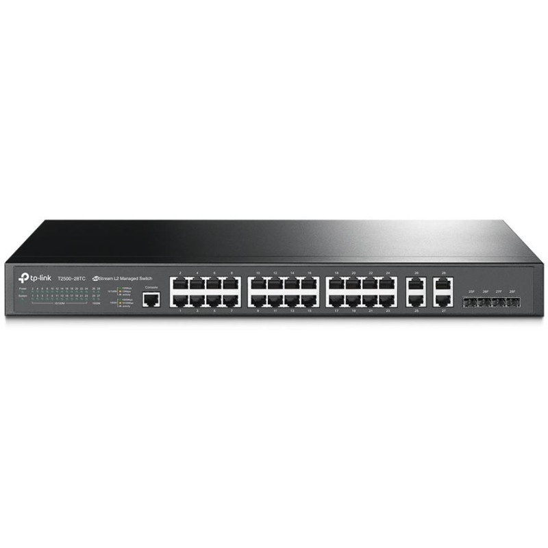 TP-Link Switch Managed L2 24 Porte + 4 Porte Gbit Combo - T2500-28TC