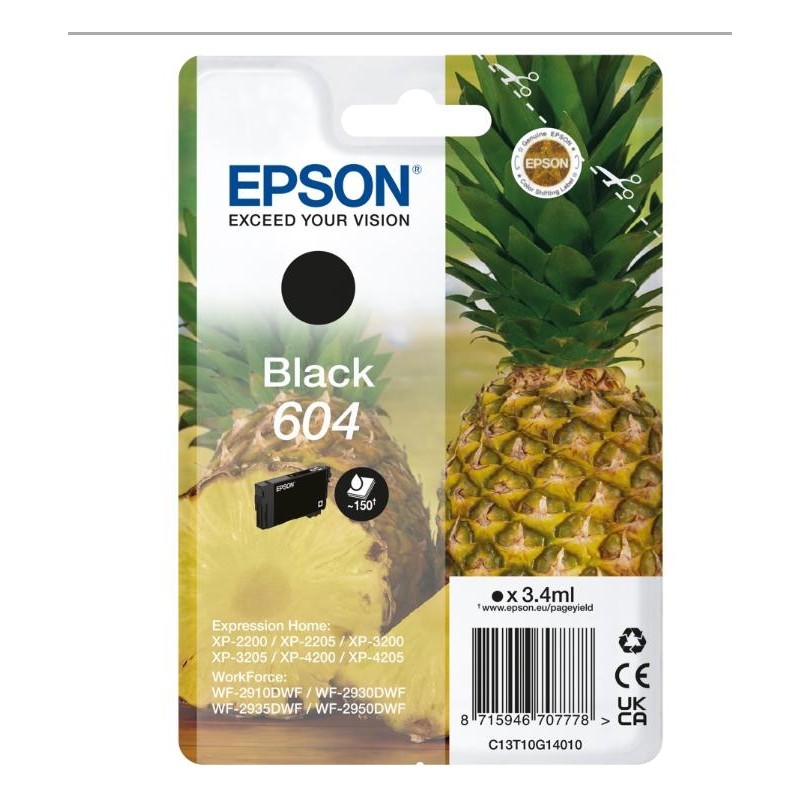 CARTUCCE ORIGINALE EPSON INK ANANAS BLACK 604