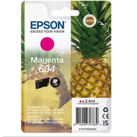 CARTUCCE ORIGINALE EPSON INK ANANAS MAGENTA 604