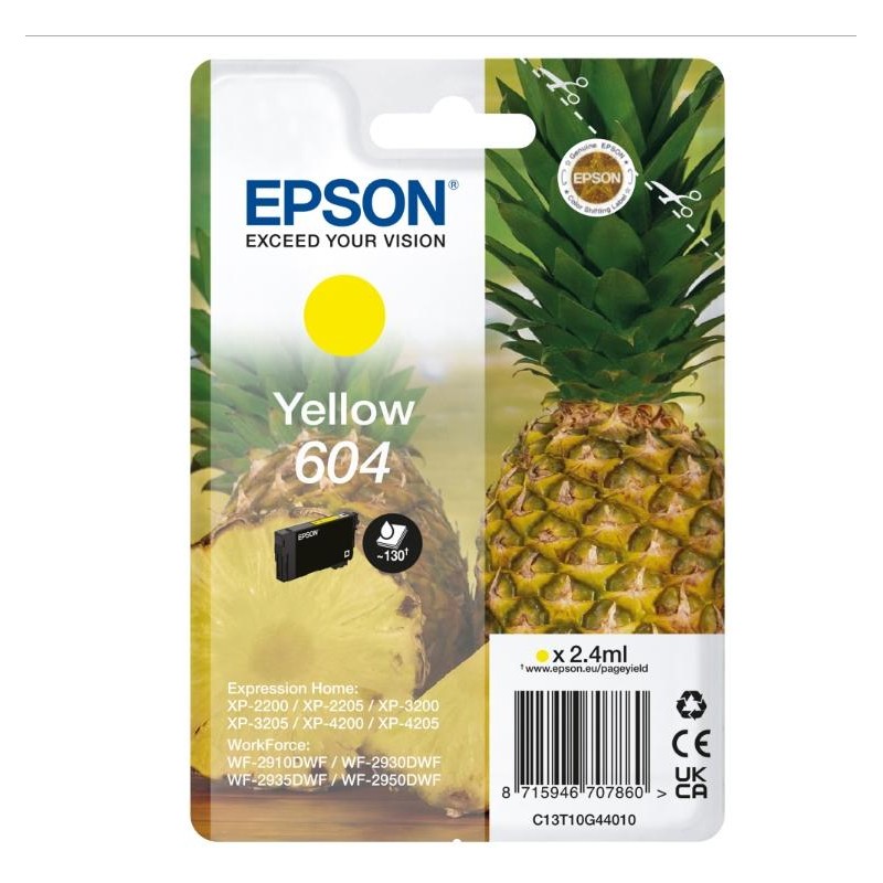 CARTUCCE ORIGINALE EPSON INK ANANAS YELLOW 604