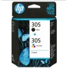 CARTUCCE ORIGINALE HP 305 2-PACK TRI-COLOR/BLACK