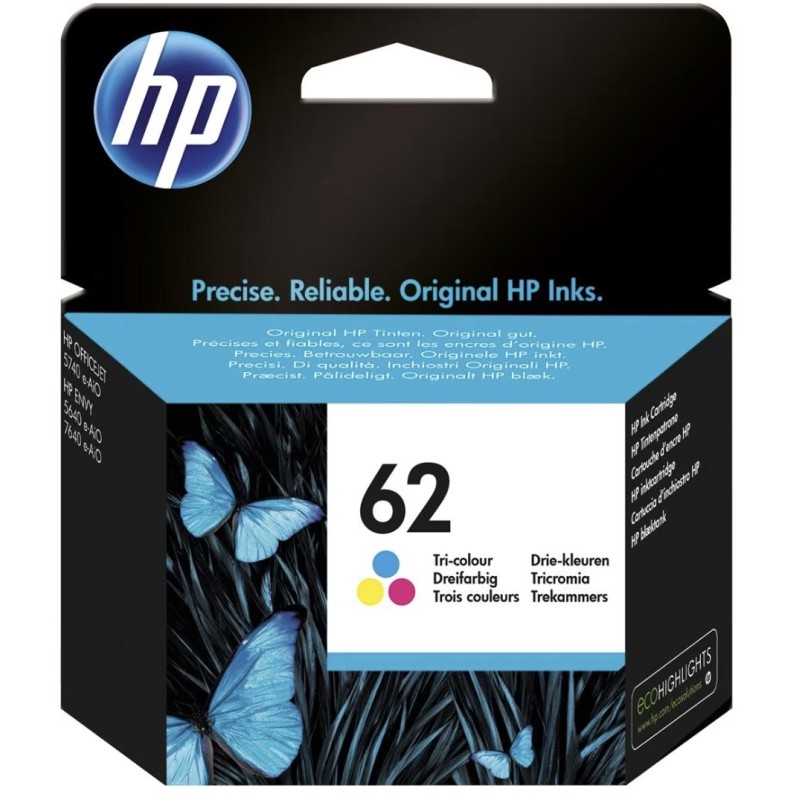 CARTUCCE ORIGINALE HP 62 TRI-COLOR