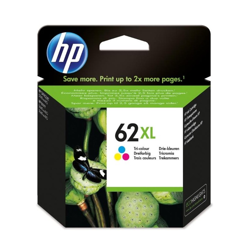 CARTUCCE ORIGINALE HP 62XL TRI-COLOR