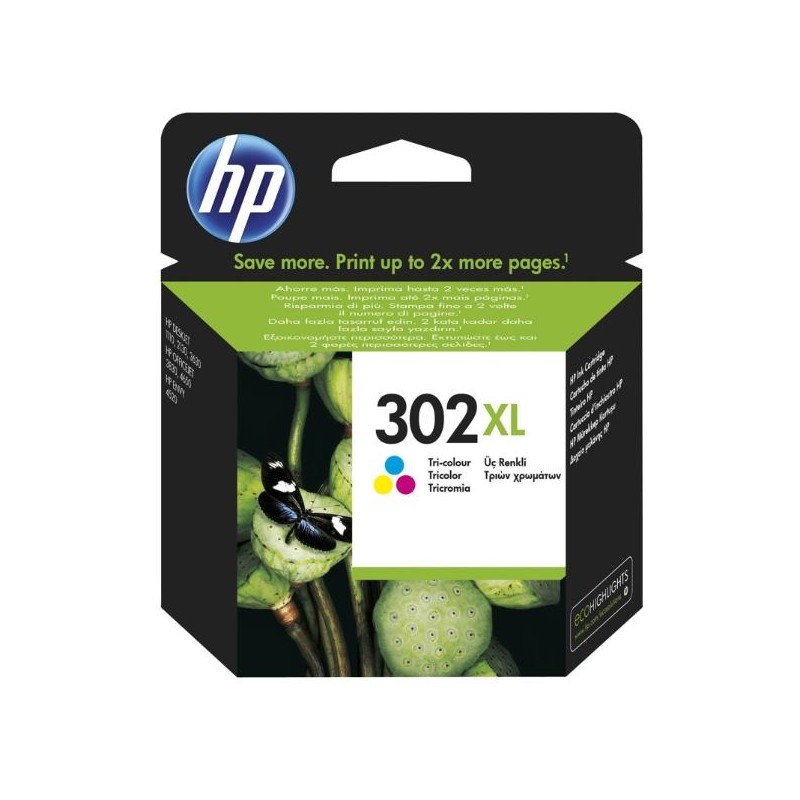 CARTUCCE ORIGINALE HP 302XL TRI-COLOR 