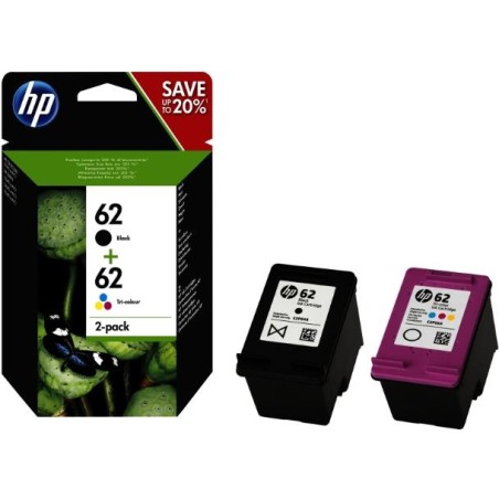 CARTUCCE ORIGINALE HP MULTIPACK NERO E COLORE HP 62 
