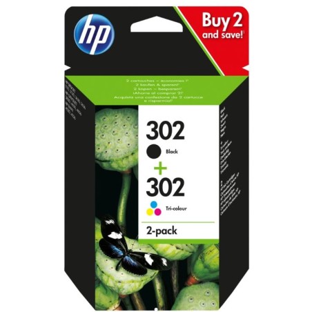 CARTUCCE ORIGINALE HP MULTIPACK 302 NERO E COLORE