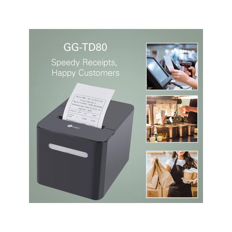 Stampante Termica Scontrini 80 mm,taglio automatico,USB+LAN