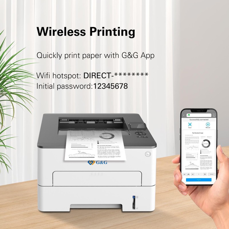 G&G P4100DW Single Funzione A4 33ppm Wi-Fi