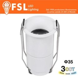 Micro Punto luce LED Minispotlight da incasso – 3W 3CCT – 35*62mm – IP20