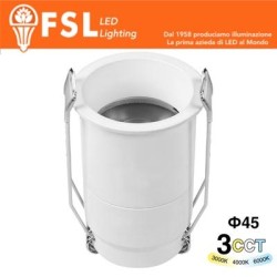 Micro Punto luce LED Minispotlight da incasso – 5W 3CCT – 45*67mm – IP20