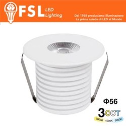 Punto luce LED Spotlight da incasso – 3W 3CCT – 56*57 – IP20