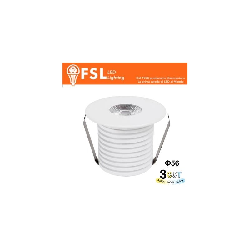 Punto luce LED Spotlight da incasso – 3W 3CCT – 56*57 – IP20