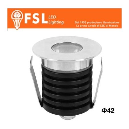 Punti Luce LED Spotlight Waterproof – 3W 3000K – 42*37mm – IP65