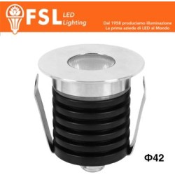 Punti Luce LED Spotlight Waterproof – 3W 4000K – 42*37mm – IP65