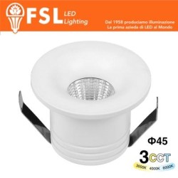 Punto luce LED Spotlight da incasso – 4W 3CCT – 45*36mm – IP20