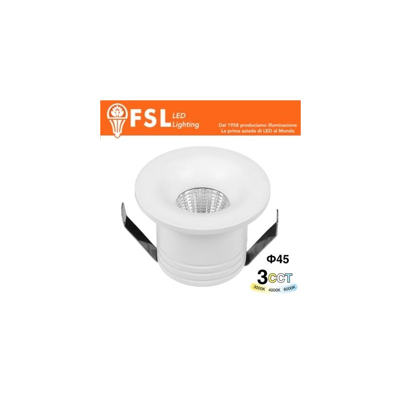 Punto luce LED Spotlight da incasso – 4W 3CCT – 45*36mm – IP20