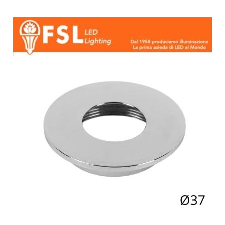 Cover Piatta per Punto Luce LED – Ø37 – Cromo