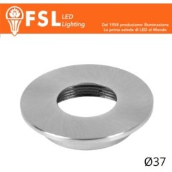 Cover Piatta per Punto Luce LED – Ø37 – Nichel Satinato