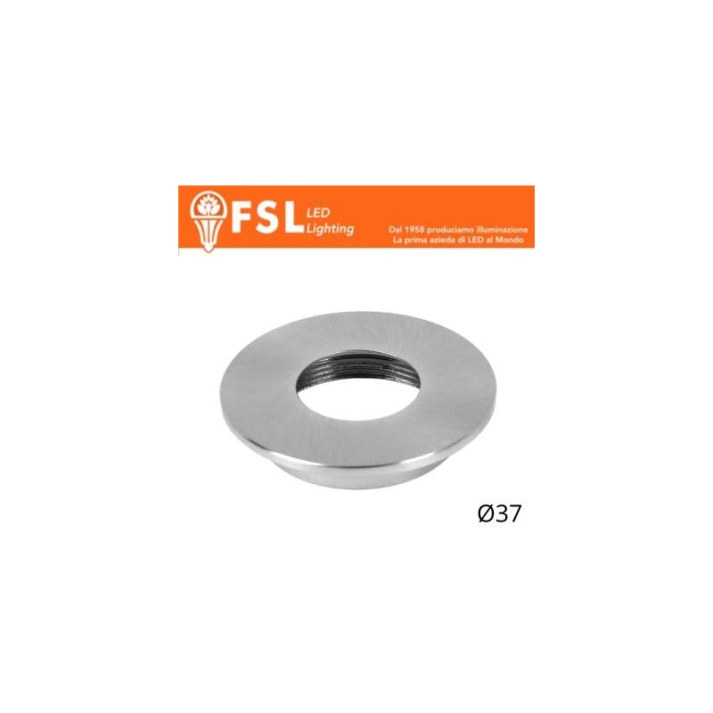 Cover Piatta per Punto Luce LED – Ø37 – Nichel Satinato