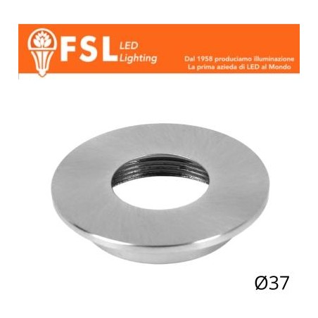 Cover Piatta per Punto Luce LED – Ø37 – Nichel Satinato