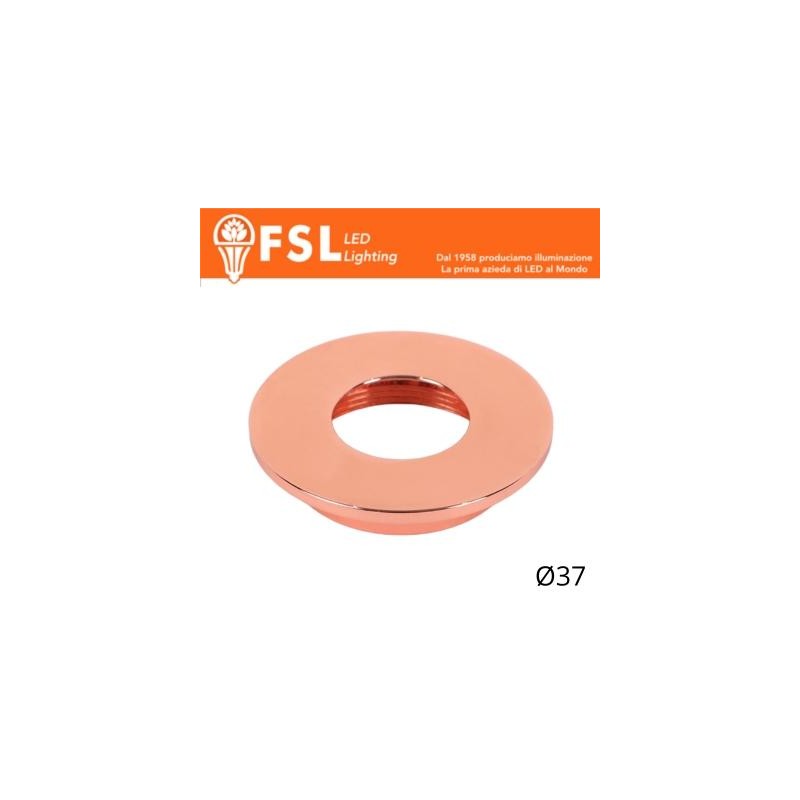 Cover Piatta per Punto Luce LED – Ø37 – Oro Rosa