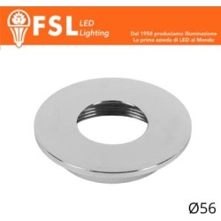 Cover Piatta per Punto Luce LED – Ø56 – Cromo