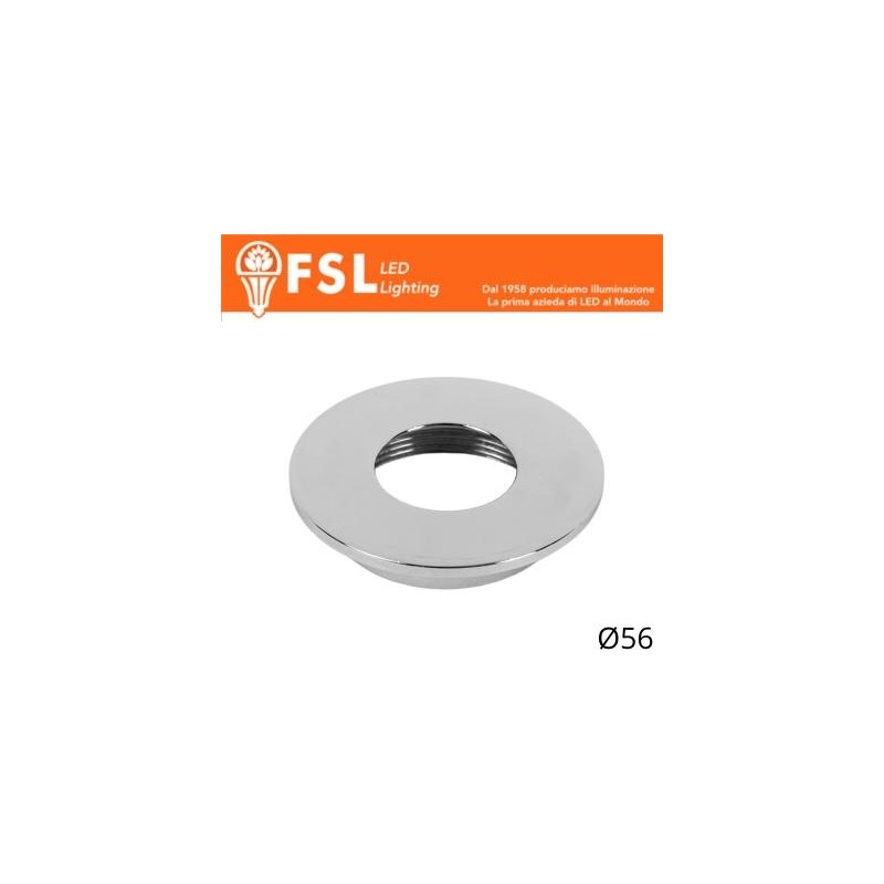 Cover Piatta per Punto Luce LED – Ø56 – Cromo