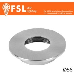 Cover Piatta per Punto Luce LED – Ø56 – Nichel Satinato