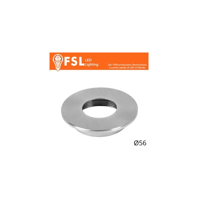 Cover Piatta per Punto Luce LED – Ø56 – Nichel Satinato