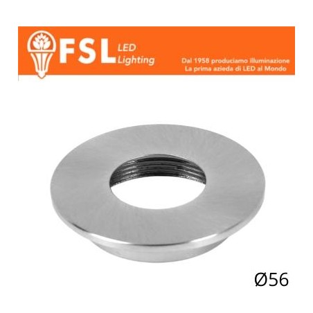 Cover Piatta per Punto Luce LED – Ø56 – Nichel Satinato