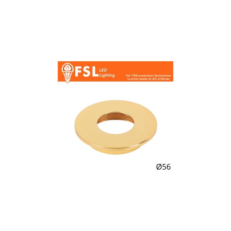 Cover Piatta per Punto Luce LED – Ø56 – Oro