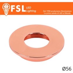 Cover Piatta per Punto Luce LED – Ø56 – Oro Rosa