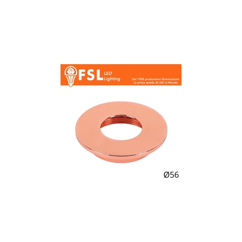 Cover Piatta per Punto Luce LED – Ø56 – Oro Rosa