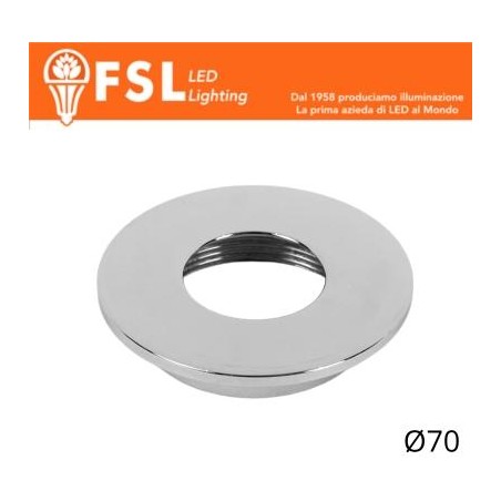 Cover Piatta per Punto Luce LED – Ø70 – Cromo