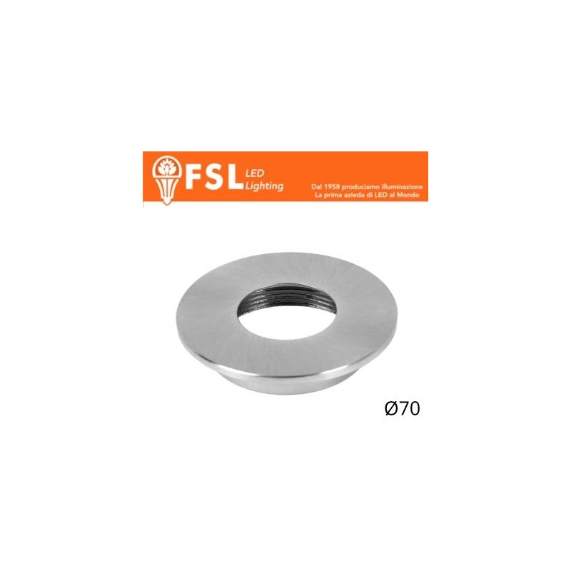 Cover Piatta per Punto Luce LED – Ø70 – Nichel Satinato