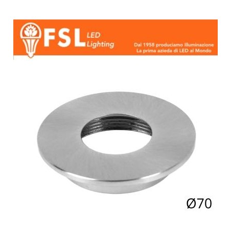 Cover Piatta per Punto Luce LED – Ø70 – Nichel Satinato