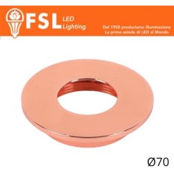 Cover Piatta per Punto Luce LED – Ø70 – Oro Rosa