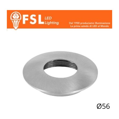 Cover Curva per Punto Luce LED – Ø56 – Nichel Satinato