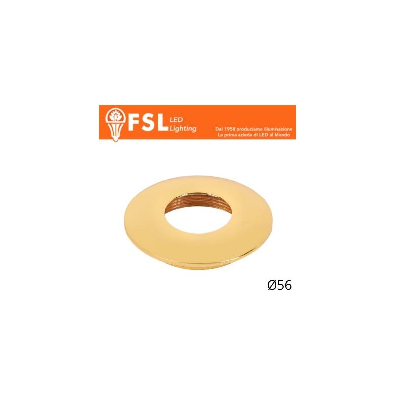 Cover Curva per Punto Luce LED – Ø56 – Oro