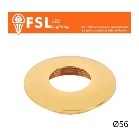 Cover Curva per Punto Luce LED – Ø56 – Oro