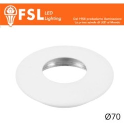 Cover Curva per Punto Luce LED – Ø70 – Bianco opaco