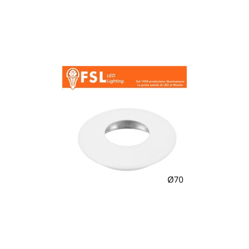 Cover Curva per Punto Luce LED – Ø70 – Bianco opaco