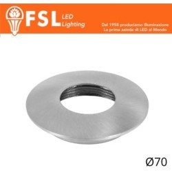 Cover Curva per Punto Luce LED – Ø70 – Nichel Satinato