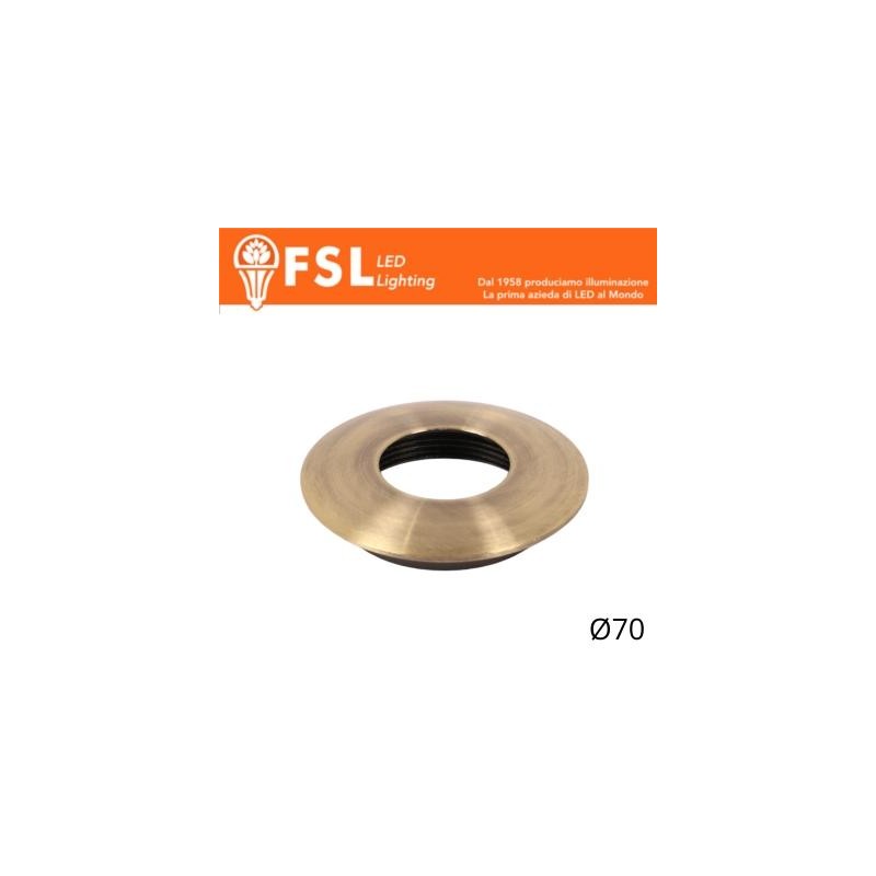 Cover Curva per Punto Luce LED – Ø70 – Bronzo