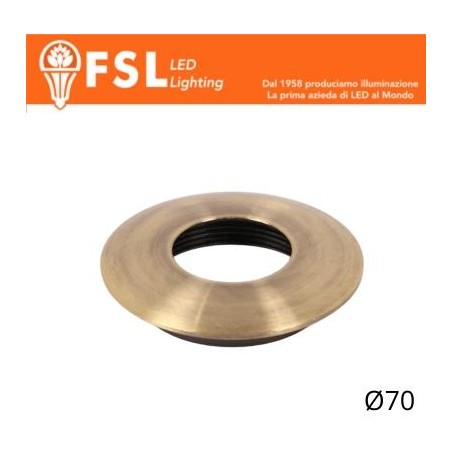 Cover Curva per Punto Luce LED – Ø70 – Bronzo