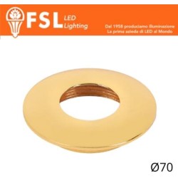 Cover Curva per Punto Luce LED – Ø70 – Oro