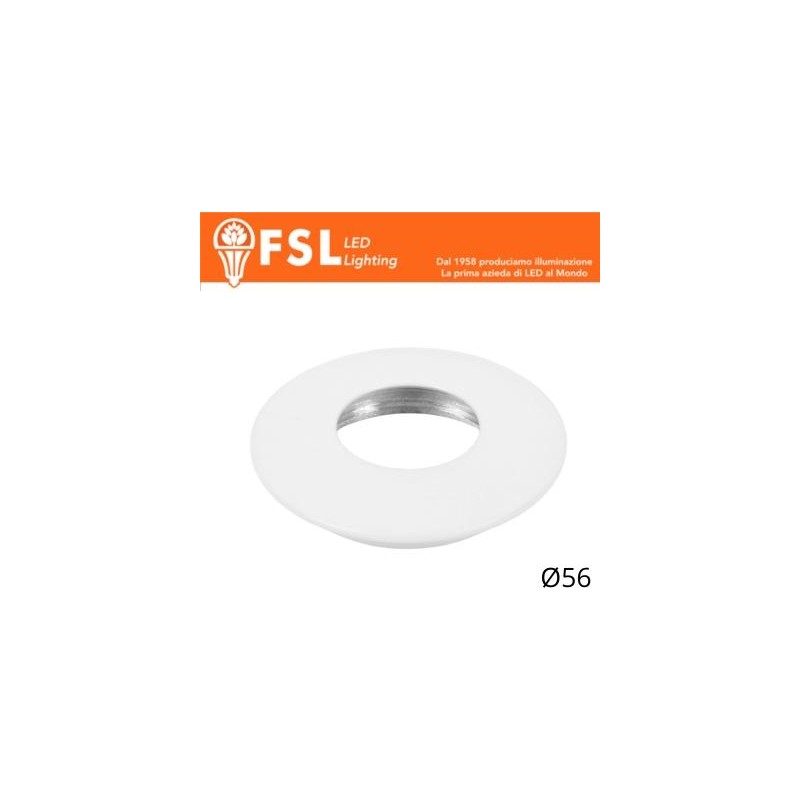 Cover Curva per Punto Luce LED – Ø56 – Bianco opaco